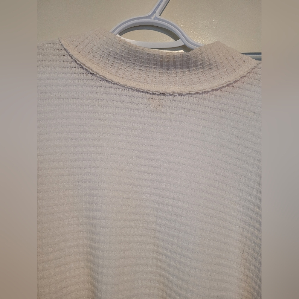 Medium We The Free Susie Swit Pullover in cream with a striped inset - Picture 5 of 7